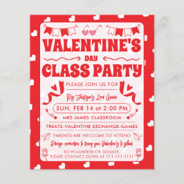 Frohe Herzen Valentinstag Modernes Liebesmuster Flyer