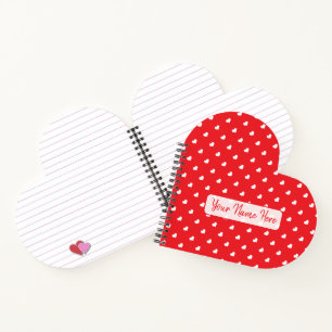 Frohe Herzen Valentinstag Modernes Liebesmuster Notizblock