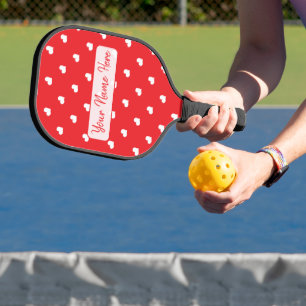 Frohe Herzen Valentinstag Modernes Liebesmuster Pickleball Schläger