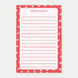 Frohe Herzen Valentinstag Modernes Liebesmuster Post-it Klebezettel