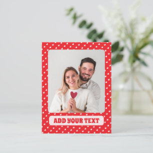 Frohe Herzen Valentinstag Modernes Liebesmuster Postkarte
