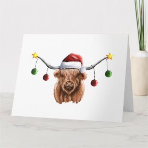 Frohe Hielan-Coo-Weihnachten Karte