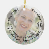 Frohe Himmlische Weihnachts-Foto-Gedenkstätte Keramik Ornament (Vorne)