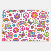 Frohe Hippie Geburtstag verschiedene Blätter für a (Vorderseite 3)