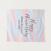 Frohe Hochzeitstag-Jahrestag Name Datum Jahr Paste Wandteppich (Vorderseite (Horizontal))