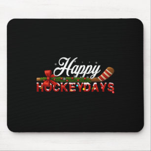 Frohe Hockeytage Weihnachten Eishockeyspieler Team Mousepad