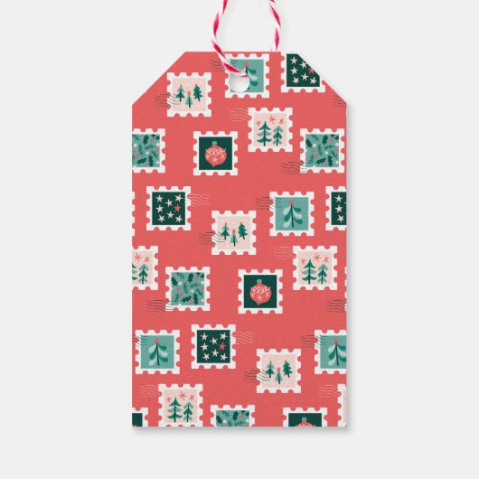 Frohe Holly-Tage Stempel Geschenkanhänger (Rückseite)
