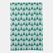 Frohe Holly-Tage Weihnachtsbäume Geschirrtuch (Vertikal)
