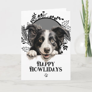 Frohe Howlidays Border Collie Hund Weihnachten