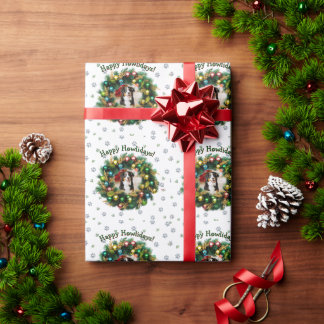 Frohe Howlidays Fotokarte Geschenkpapier