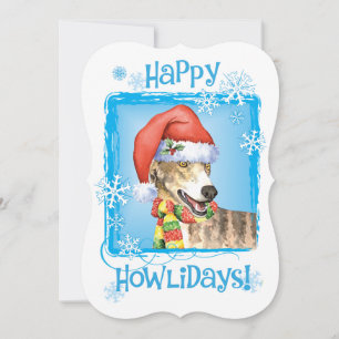 Frohe Howlidays Greyhound Feiertagskarte