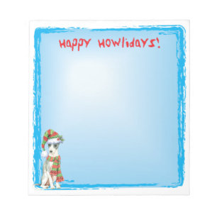 Frohe Howlidays Italian Greyhound Notizblock