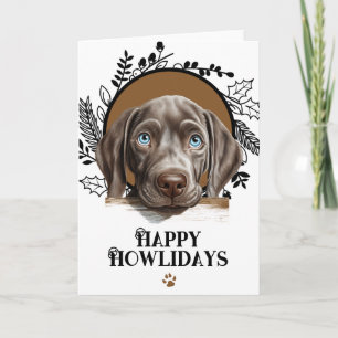 Frohe Howlidays Weimaraner-Hund Weihnachten