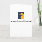 Frohe Hühner Weihnachtsgrüße Feiertagskarte (Rückseite)