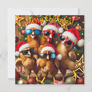 Frohe Hühnerweihnachten Feiertagskarte