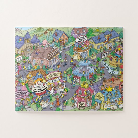 Frohe Hullabaloo Hollows Neujahrstag Puzzle (Horizontal)