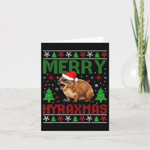 Frohe Hyraxmas Vintage Hyrax hässlicher Weihnachts Karte