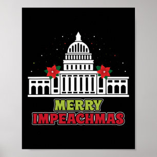 Frohe Impeachmas Anti-Trump-Demokraten Weihnachts- Poster