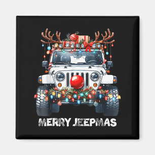 Frohe Jeepmas hässliches Licht Rentier Weihnachten Magnet