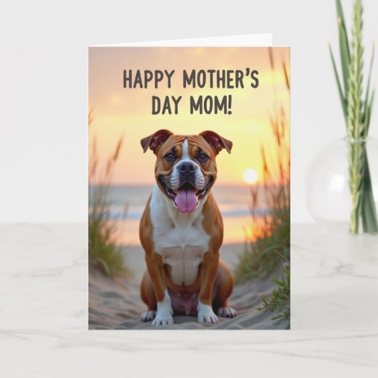 Frohe Karte zum Muttertag für Hunde (Vorderseite)