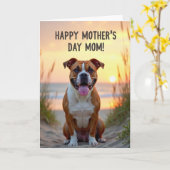 Frohe Karte zum Muttertag für Hunde (Gelbe Blume)