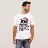 Frohe Katmas! Adorable Christmas Cat Holly Charm T-Shirt (Vorne ganz)
