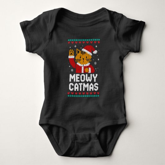 Frohe Katmas Baby Strampler (Vorderseite)