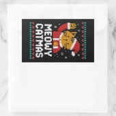 Frohe Katmas Rechteckiger Aufkleber (Tasche)