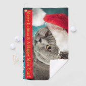 Frohe Katmas und ein glückliches Mew Jahr! Golfhandtuch (Insitu)