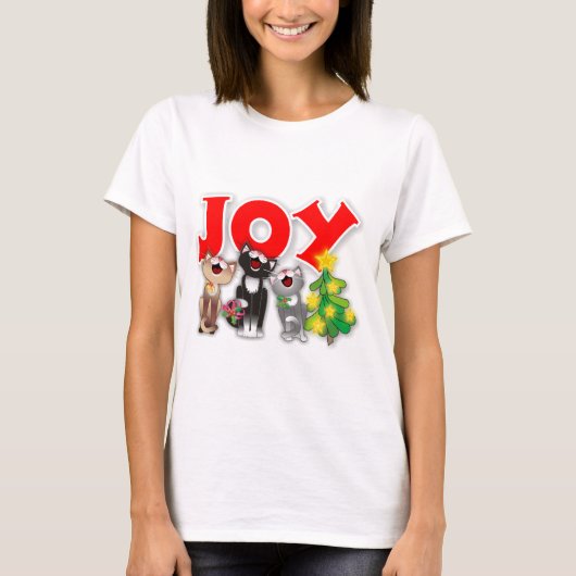 Frohe Katzen T-Shirt (Vorderseite)