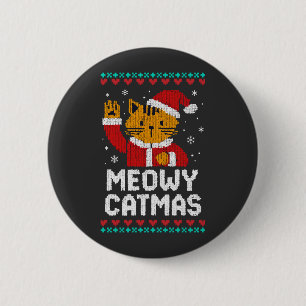 Frohe Katzenweihnacht Button