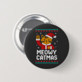 Frohe Katzenweihnacht Button (Vorne & Hinten)