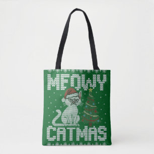 Frohe Katzenweihnachten, du dreckiges Tier Tasche