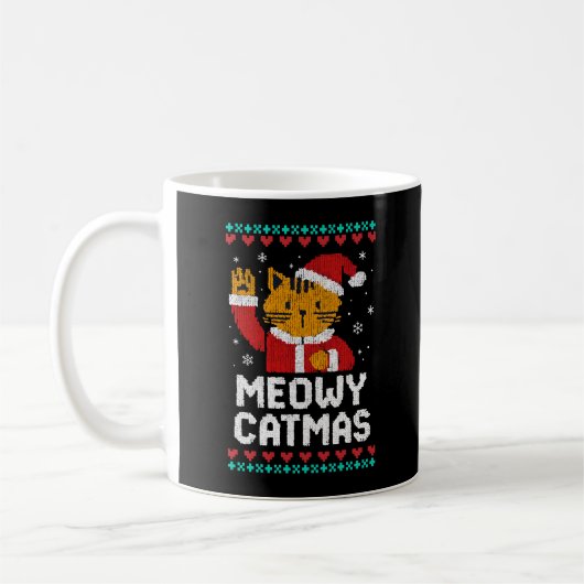 Frohe Katzenweihnachten Kaffeetasse (Links)