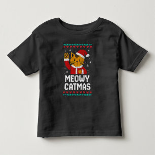 Frohe Katzenweihnachten Kleinkind T-shirt