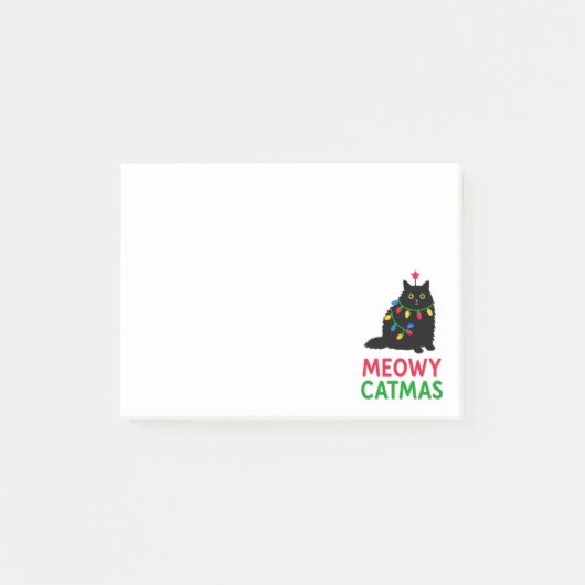 Frohe Katzenweihnachten Post-it Klebezettel (Vorderseite)