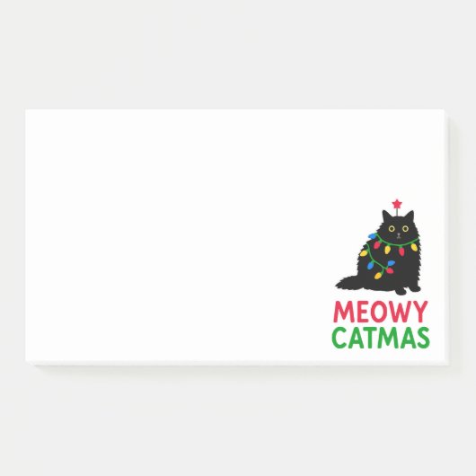 Frohe Katzenweihnachten Post-it Klebezettel (Vorderseite)