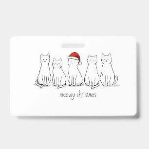 Frohe Katzenweihnachten Süße Kätzchen Katzen Weihn Ausweis