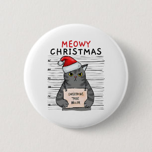 Frohe Katzenweihnachten Süße Kätzchen Katzen Weihn Button