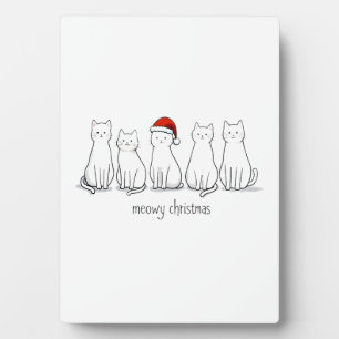 Frohe Katzenweihnachten Süße Kätzchen Katzen Weihn Fotoplatte
