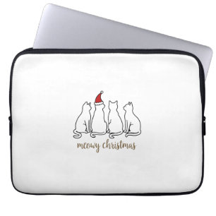 Frohe Katzenweihnachten Süße Kätzchen Katzen Weihn Laptopschutzhülle