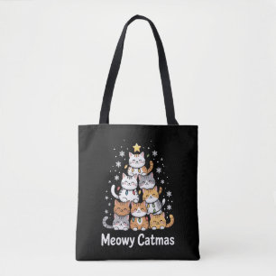 Frohe Katzenweihnachten Weihnachtsbaum Xmas Santa Tasche