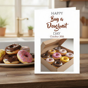 Frohe Kauft-einen-Donut-Tag 29. Oktober Karte