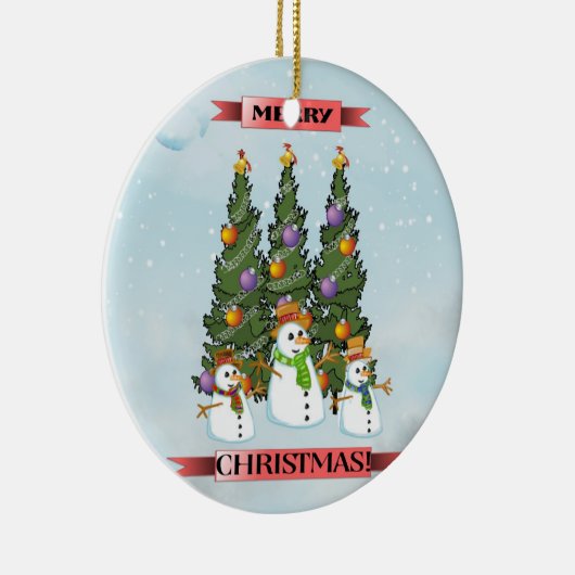 Frohe Keramik Ornament (Rechts)