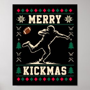 Frohe Kickmas Lustiges Weihnachten Karate Martial Poster