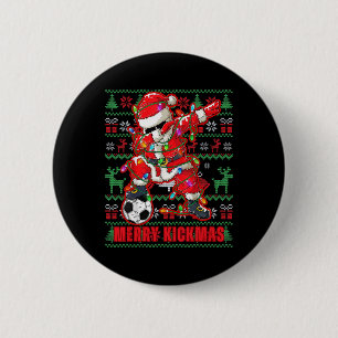 Frohe Kickmas Weihnachten Fußball Byll Hässlicher  Button
