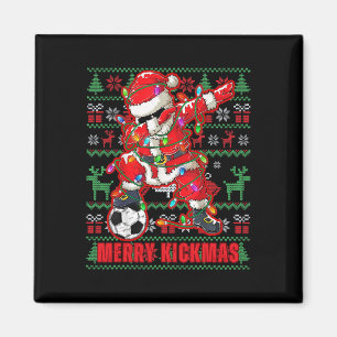 Frohe Kickmas Weihnachten Fußball Byll Hässlicher Magnet