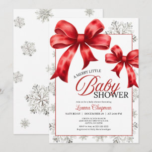 Frohe kleine Snowy Winter Baby Dusche Einladung