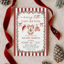 Frohe kleine Weihnachten Baby Shower Einladung