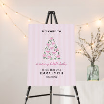 frohe kleine Weihnachten Doodle Baum Baby Shower